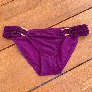Pilyq Sangria Smocked Tab Full Swim Bottoms